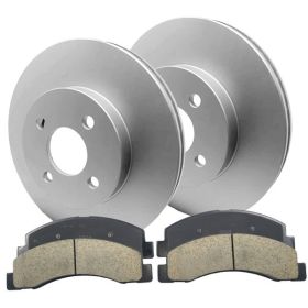 Front Drilled & Slotted Rotors Brake Pads for Dodge Ram 1500 Chrysler Aspen