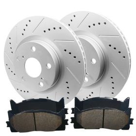 Front Drilled Brake Rotors Brake Pads Set for Toyota Camry Avalon Lexus ES350