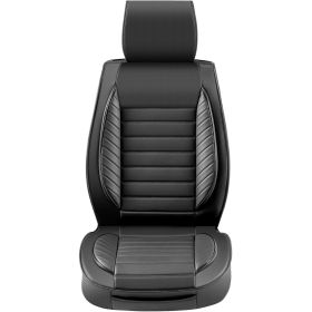 VEVOR Seat Covers, Universal Car Seat Covers Front Seats, 2pcs Faux Leather Seat Cover, Semi-enclosed Design