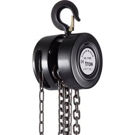 VEVOR Hand Chain Hoist, 2200 lbs /1 Ton Capacity Chain Block, 10ft/3m Lift Manual Hand Chain Block