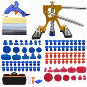 Automotive Dent Remover Kit - Dent Removal Tool Adjustable Width Gold lifter and glue gun for auto body Motorcycle refrigerator and Ding Hail Den