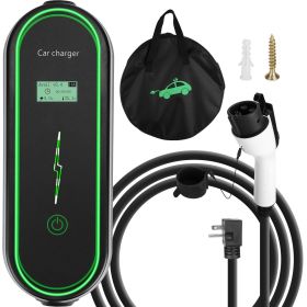 Level2 EV Charger Portable Electric Vehicle Charging Station with NEMA 6-20P Plug Carry Bag Fit For All J1772 EV and Hybrid Vehicles for Home and