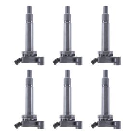 UF267 6 Ignition Coil Pack For Lexus ES300 RX300 Avalon Sienna Camry 3.0L (Color: Black)