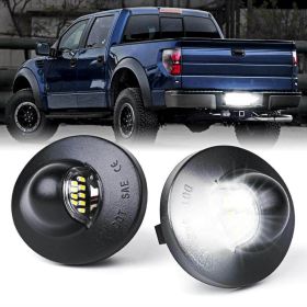 2x LED License Plate Light Tag Lamp Assembly Replacement For Ford F150 F250 F350 (Color: White)