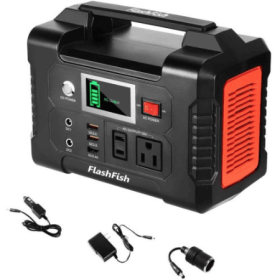 200W Portable Power Station (Color: Black)