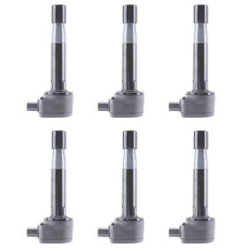 Set Of 6 Ignition Coils For Acura TSX Accord Odyssey Pilot Replaces UF603 (Color: Black)