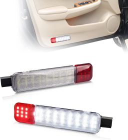 Pair LED Door Courtesy Light For Chevy Silverado Suburban Tahoe GMC Sierra Yukon (Option: ClearRed)