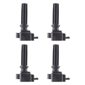 Pack Of 4 High Performance Ignition Coil For Ford Edge Focus Lincoln MKZ UF670 (Color: Black)