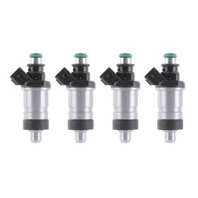 4 NEW OEM FUEL INJECTORS 06164-P2J-000 CIVIC 1.6L INTEGRA 1.8L CRV 2.0L CL 2.3L (Color: Black)