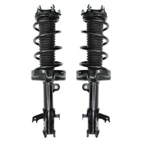 Front Complete Left & Right Shock Struts W Coil Spring For 2007-2014 CR-V (Color: Black)