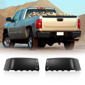 Black Rear Step Bumper Assembly For 2007-2013 Silverado 1500 (Color: Black)