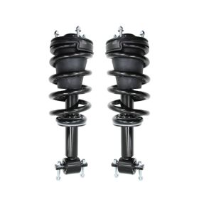 Front Struts W Coil Spring For Chevy GMC Silverado Sierra 1500 Tahoe Avalanche (Color: Black)