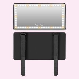 Car Makeup Mirror With Light Charging (Color: Black)