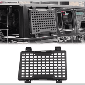 Rear Window Molle Panel Modular Storage Panel System Rear Window Protective Decoration For 2018-2023  Wrangler JL 4 Doors, Right Side (Color: Black)