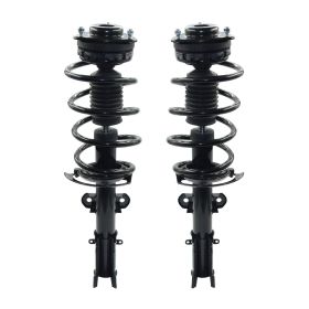 Pair Front Struts W Coil Spring For 2008-2019 Dodge Grand Caravan Town & Country (Color: Black)